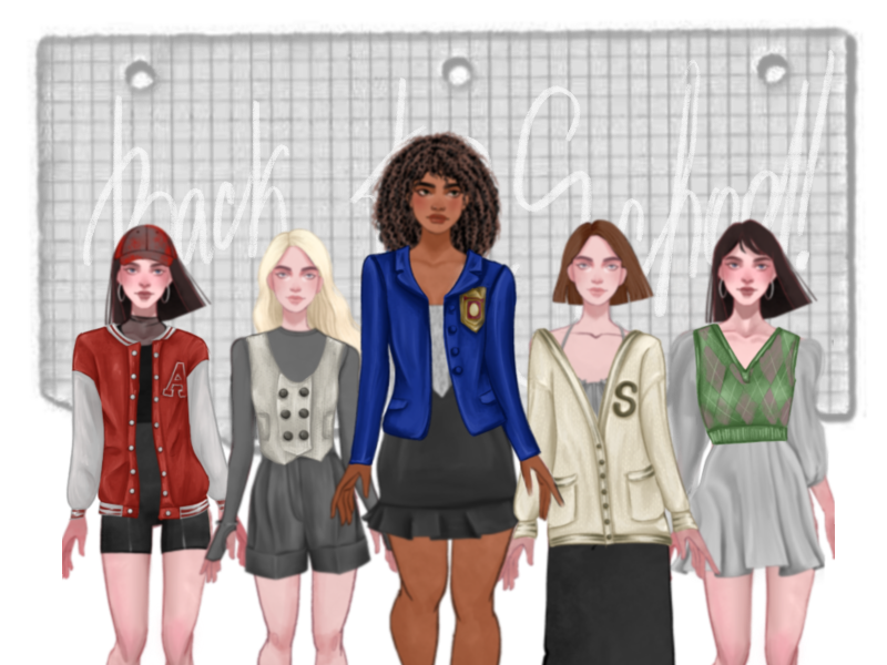 Back to School 2022. Tops  for Procreate