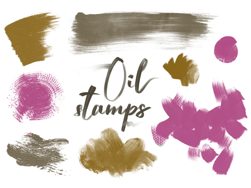Oil stamps for Procreate