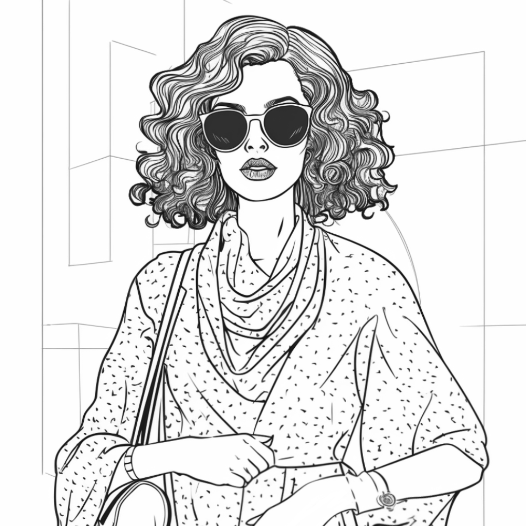 Stylish woman for Procreate