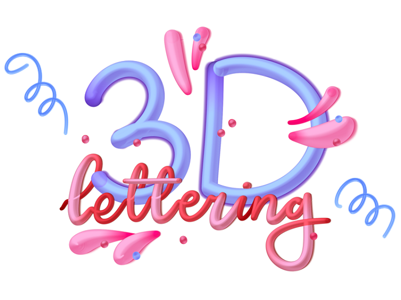 3D lettering for Procreate