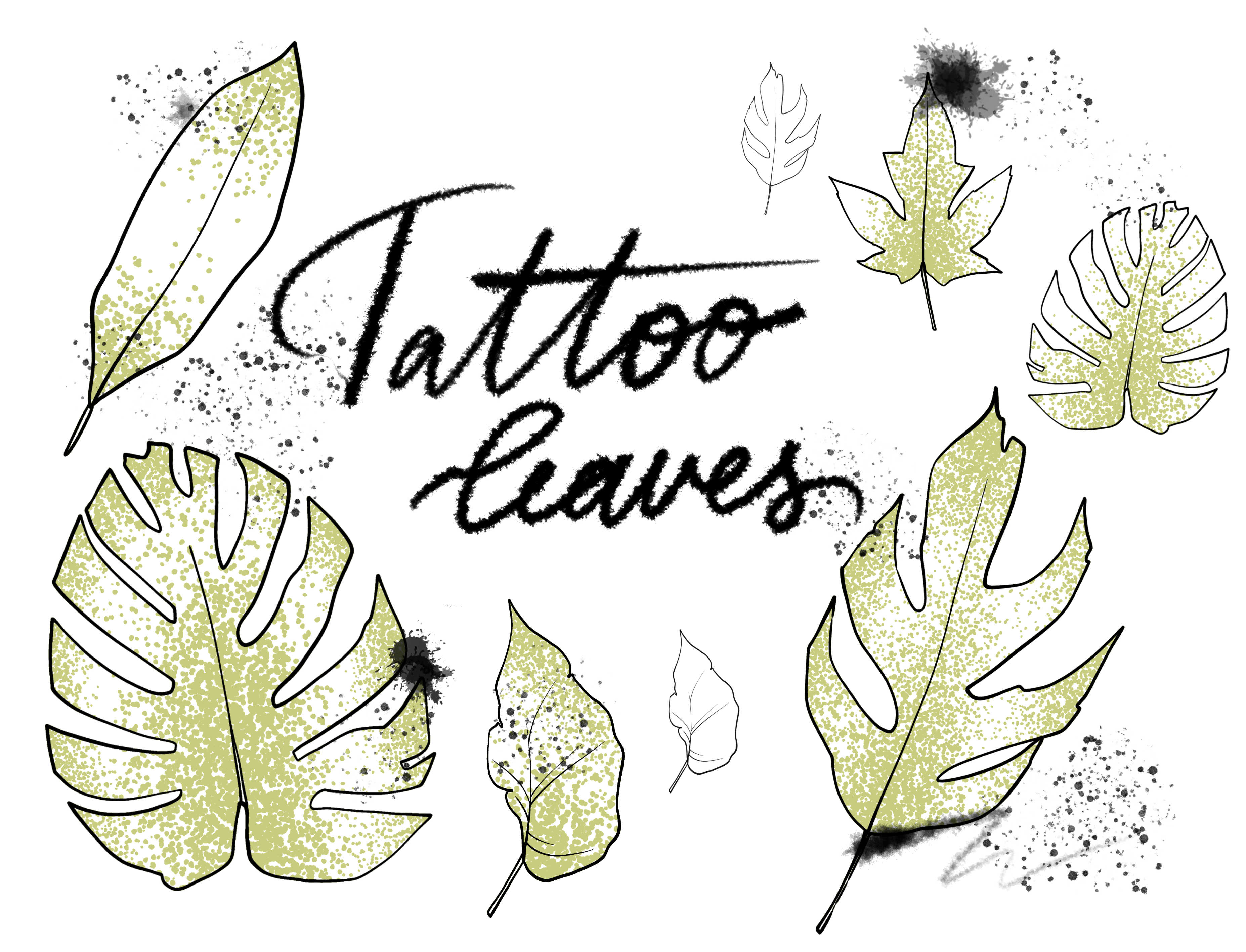 Tropical leaves for Procreate