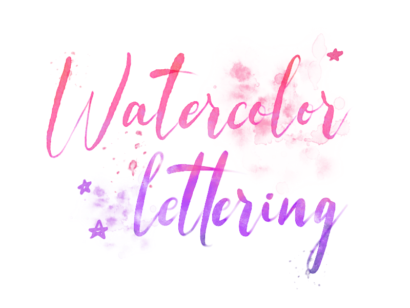 Watercolor lettering for Procreate