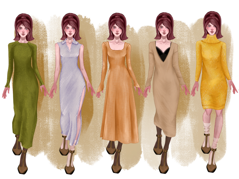 Autumn Dresses for Procreate