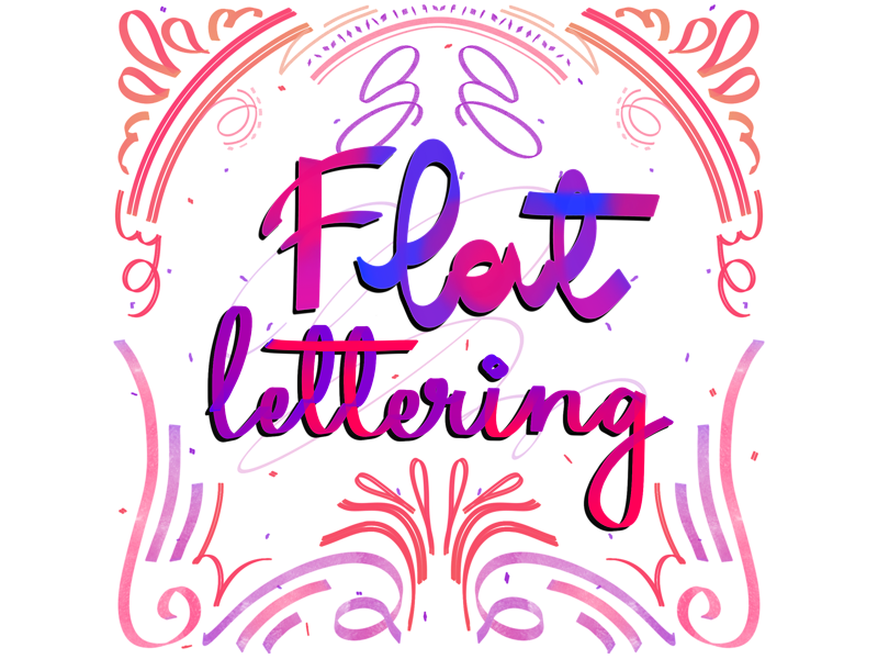 Flat lettering for Procreate