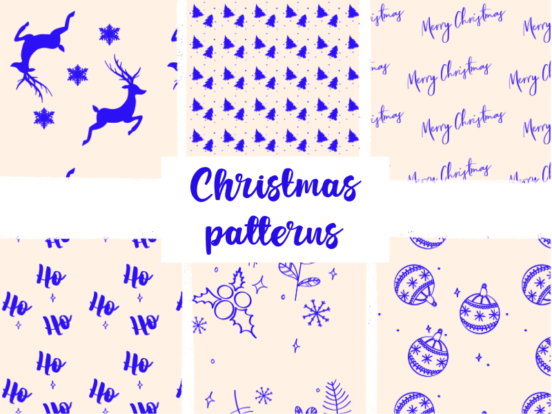 Christmas patterns for Procreate