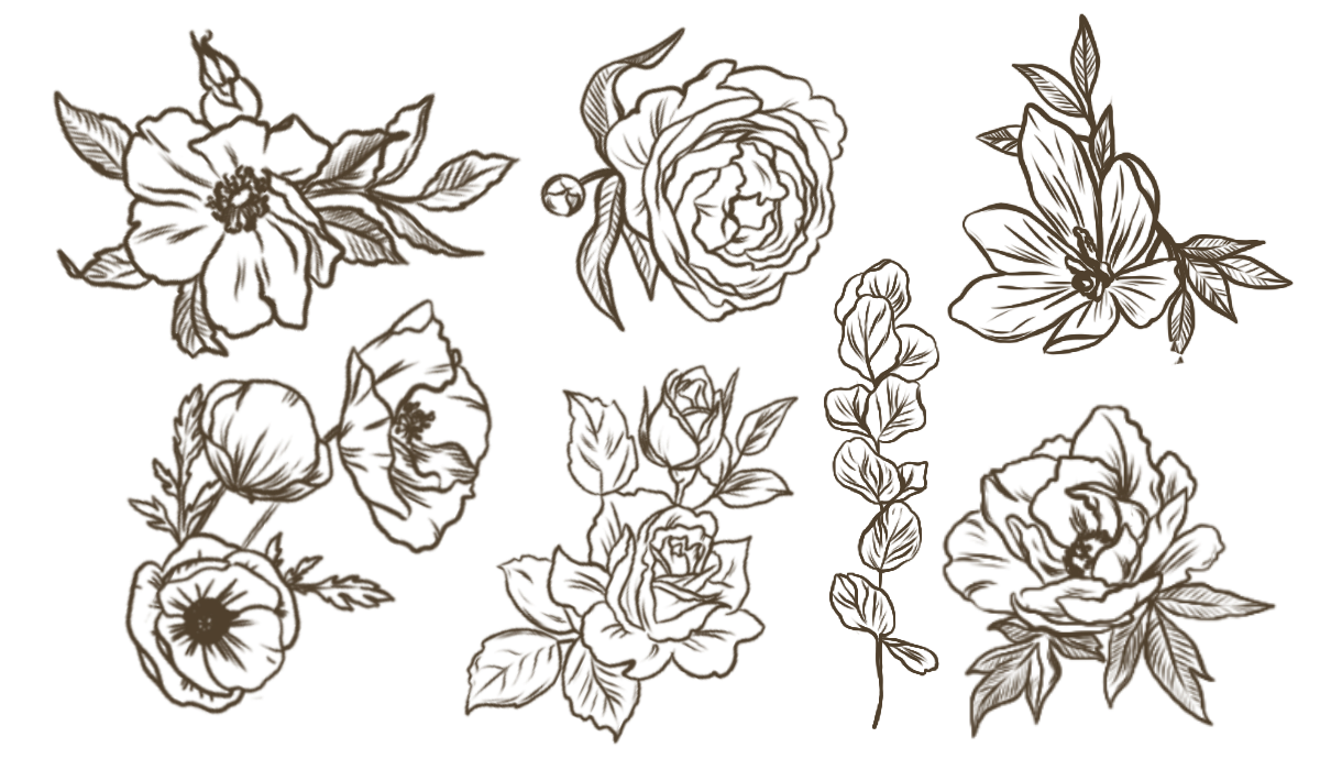 Botanic stamps for Procreate