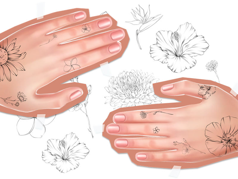 Flowers tattoo for Procreate