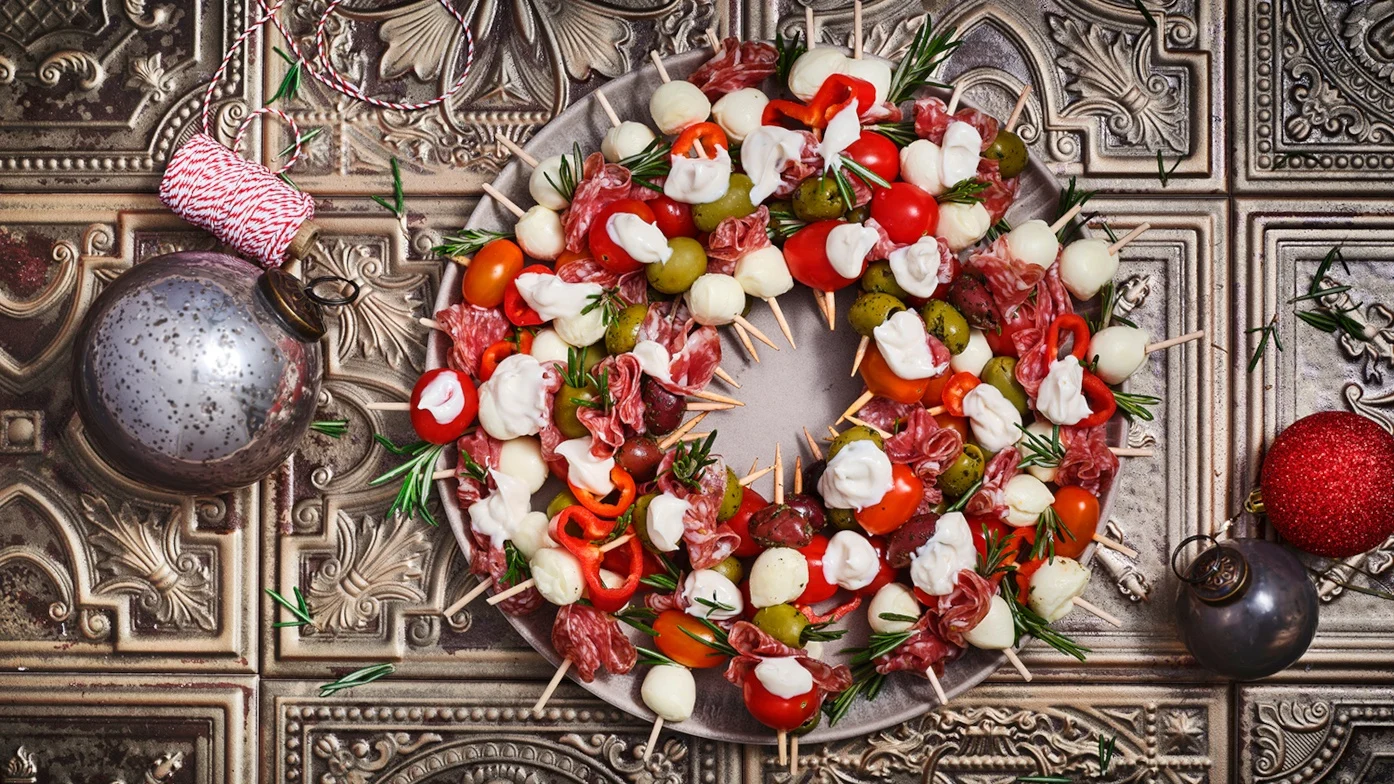 antipasti-weihnachtskranz-details