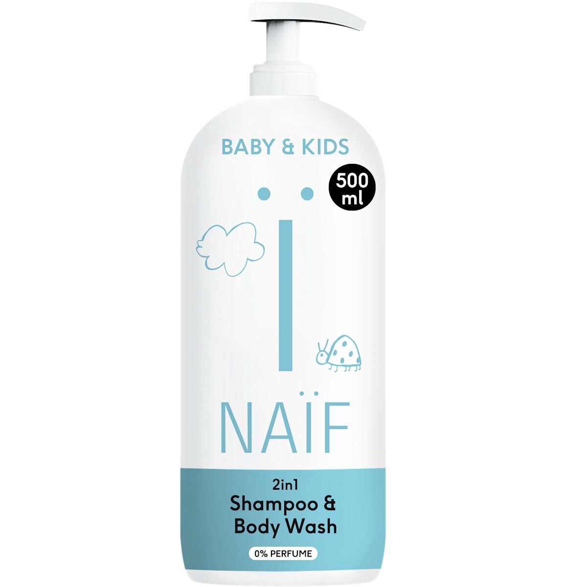 2 in 1 Shampoo & Body Wash 500ml pump front