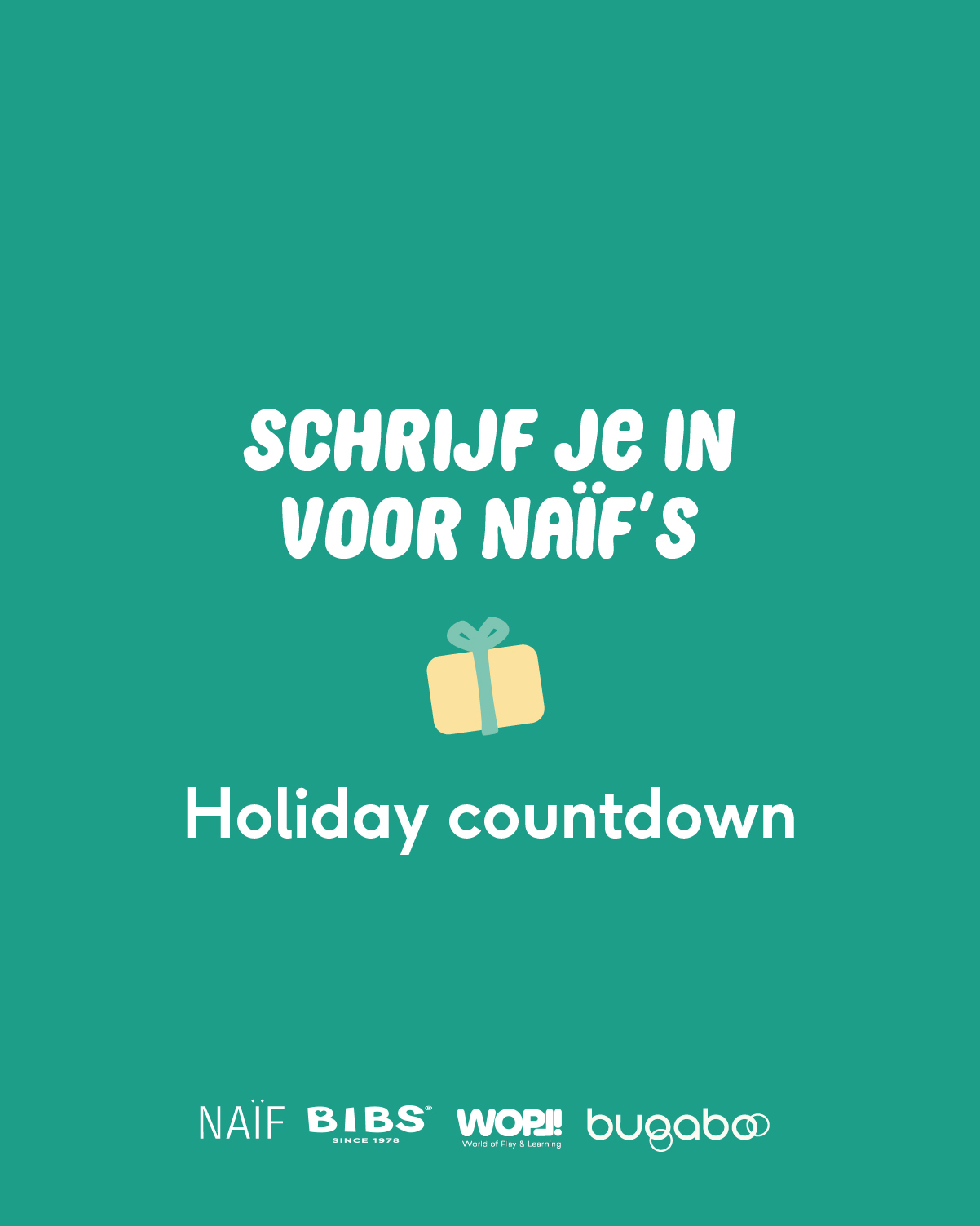 Schrijf je in voor Naïf’s Holiday Countdown