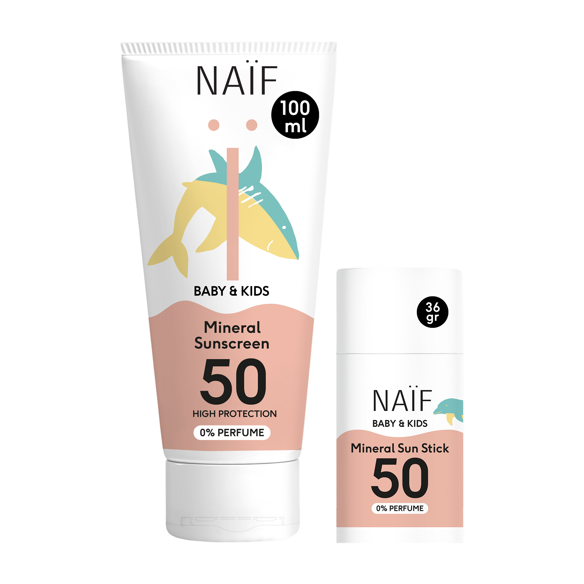 Minerale Zonnebrandcrème en Stick Duo 0% parfum SPF50 