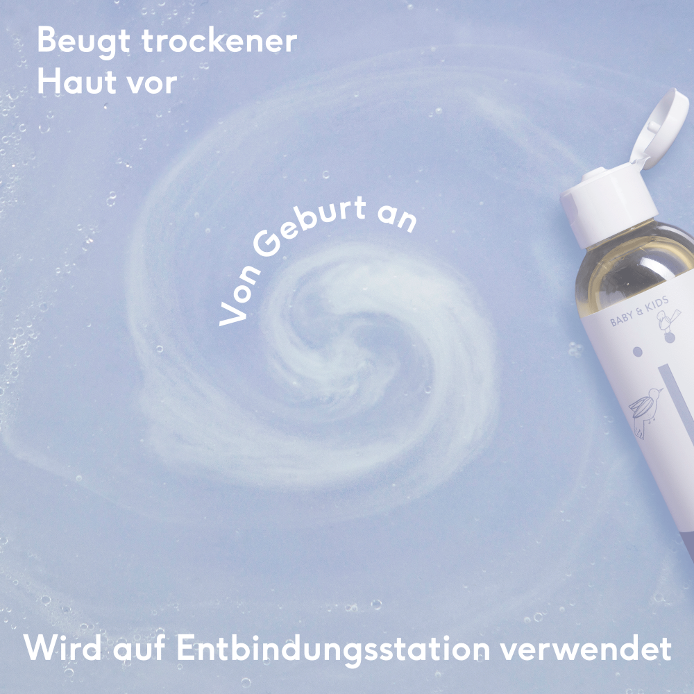 Naïf badeöl infographic