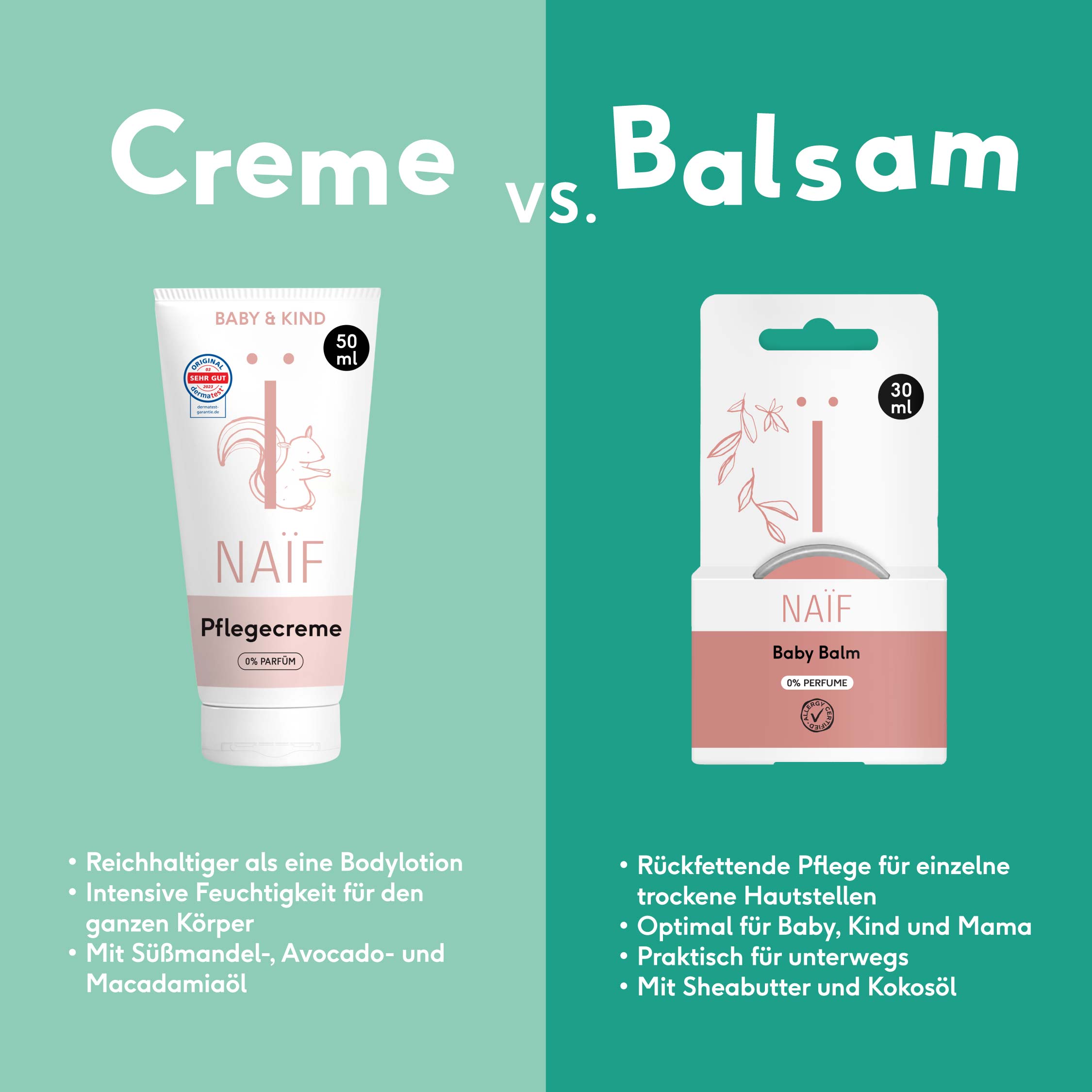 DE Baby Creme v.s Baby Balmsam