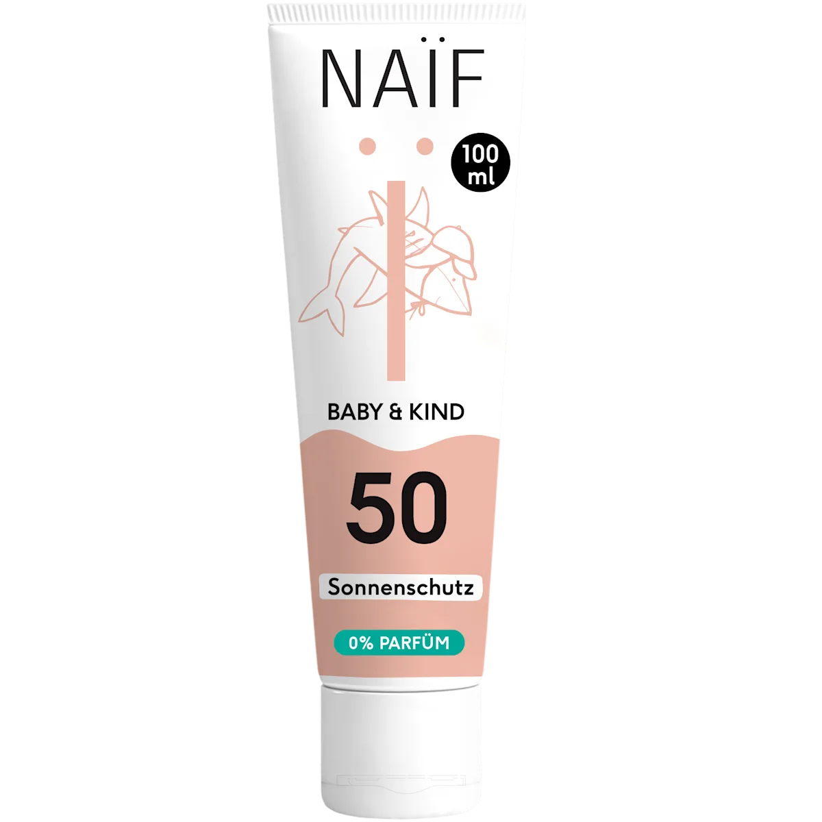 Minerale Zonnebrandcrème 0% parfum SPF50 voor Baby & Kids 100ml EN