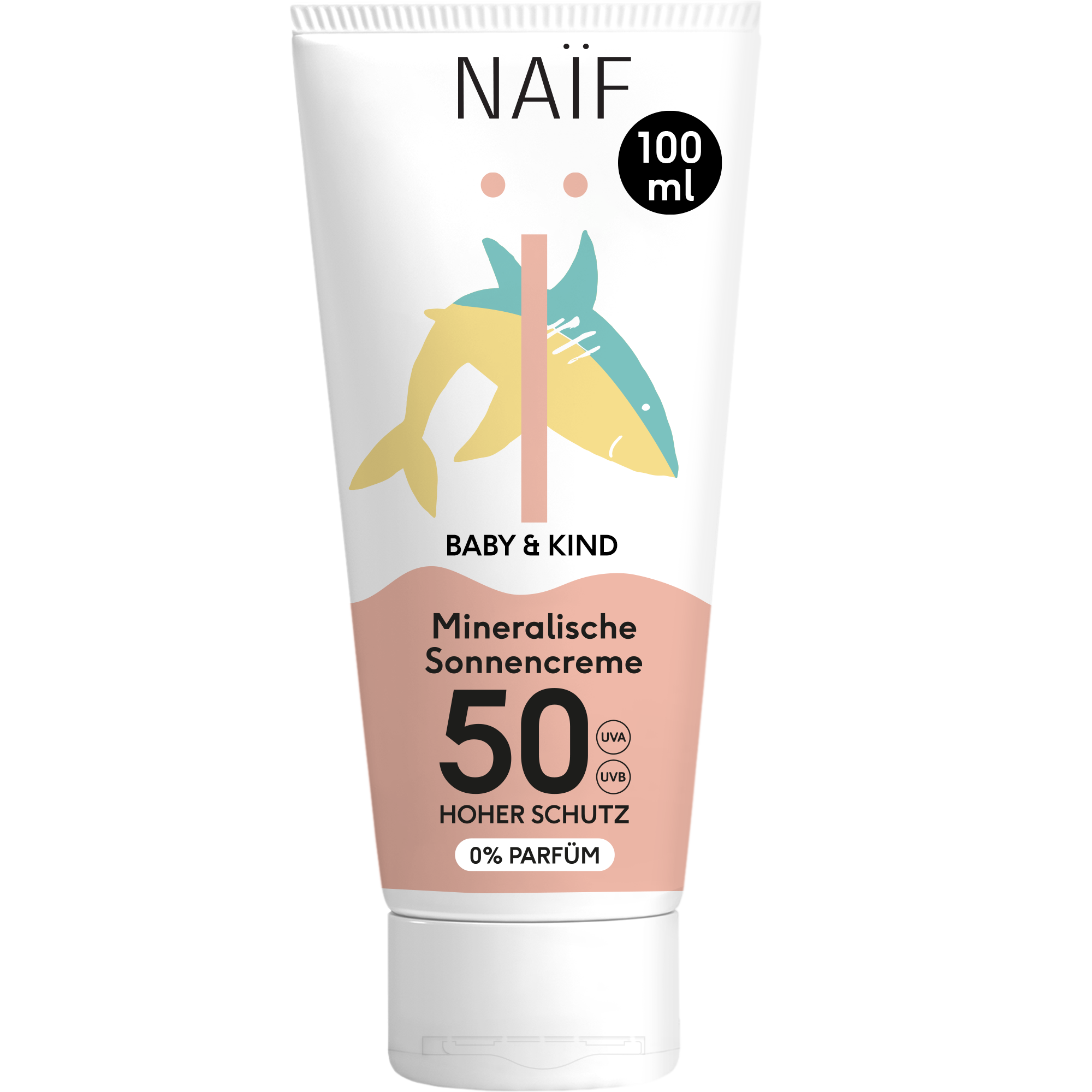 Minerale Zonnebrandcrème 0% parfum SPF50 voor Baby & Kids 100ml EN