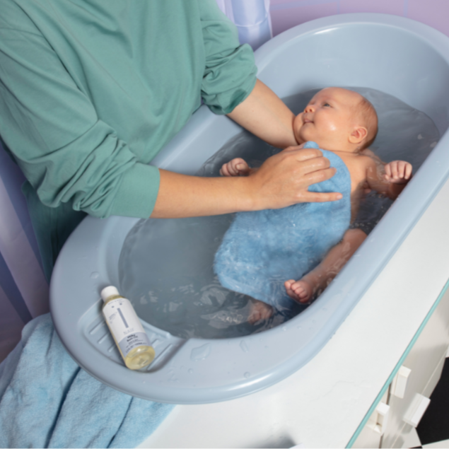 Eerste babybadje - Digital shelf badolie