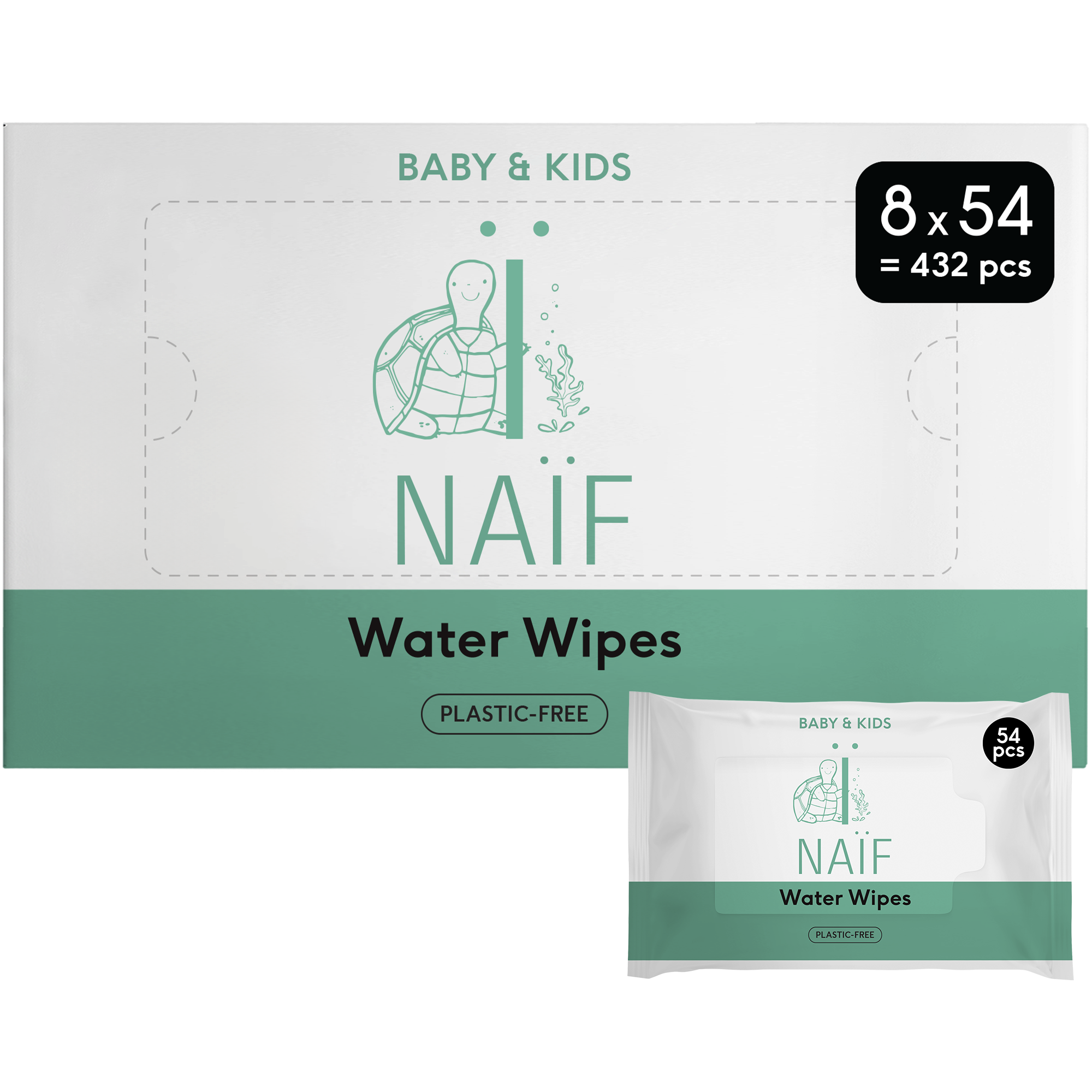 Naif Baby & Kids Plastic Free Wipes salviette umidificate per neonati