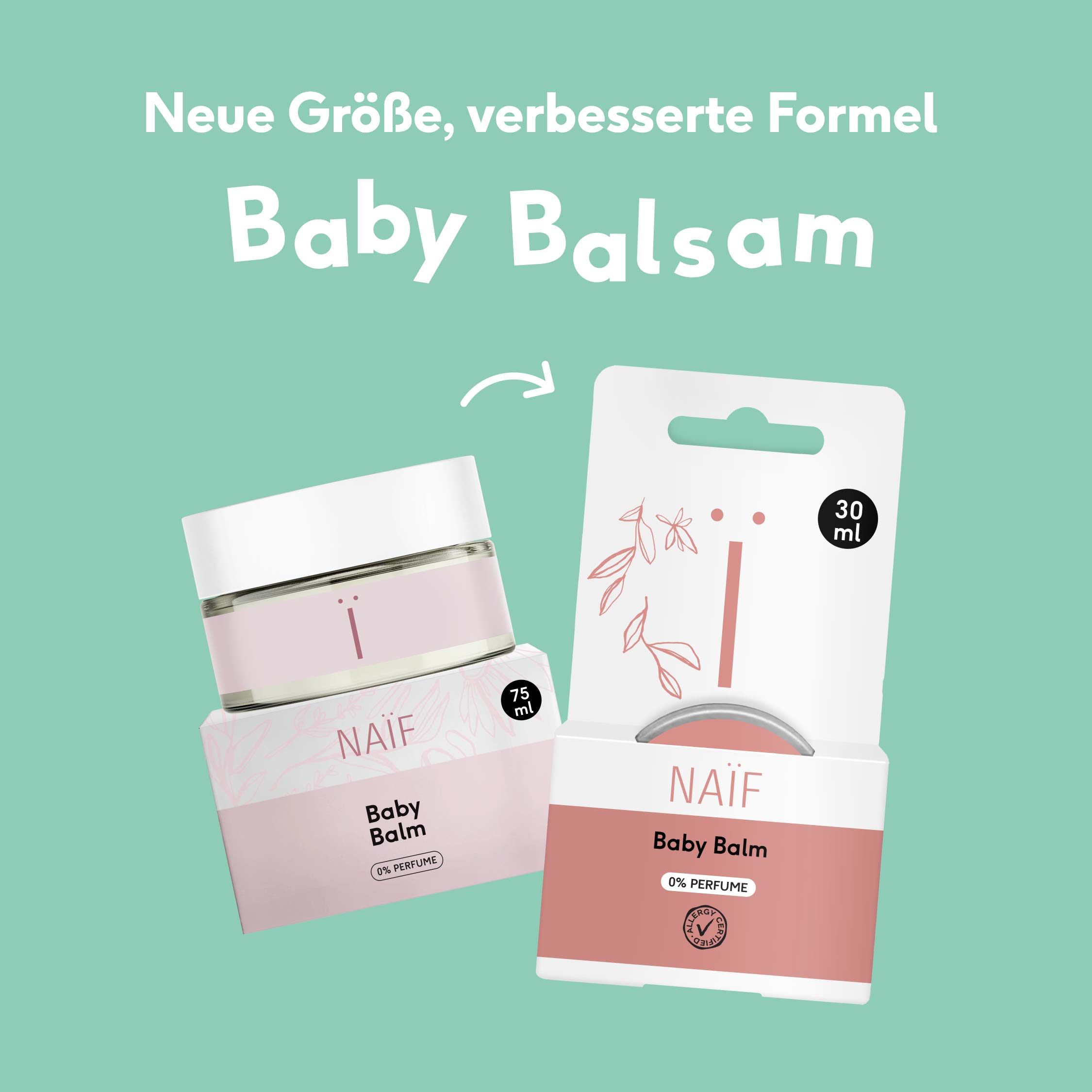 DE Baby Creme v.s Baby Balmsam Neue Größe