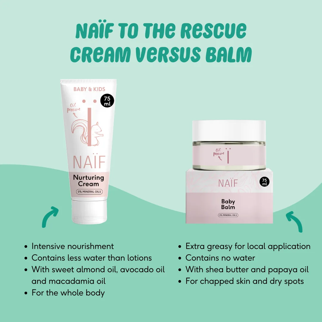 nurturing cream 0% perfume vs baby balm 0% perfume