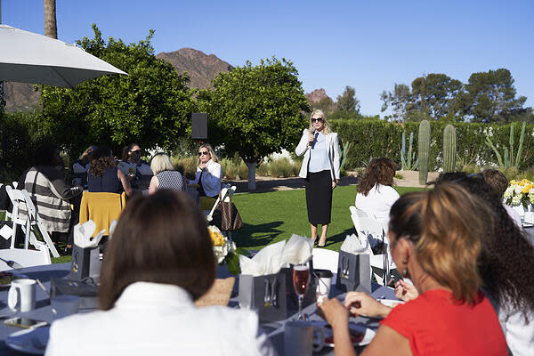 Emily Snell at women's breakfast