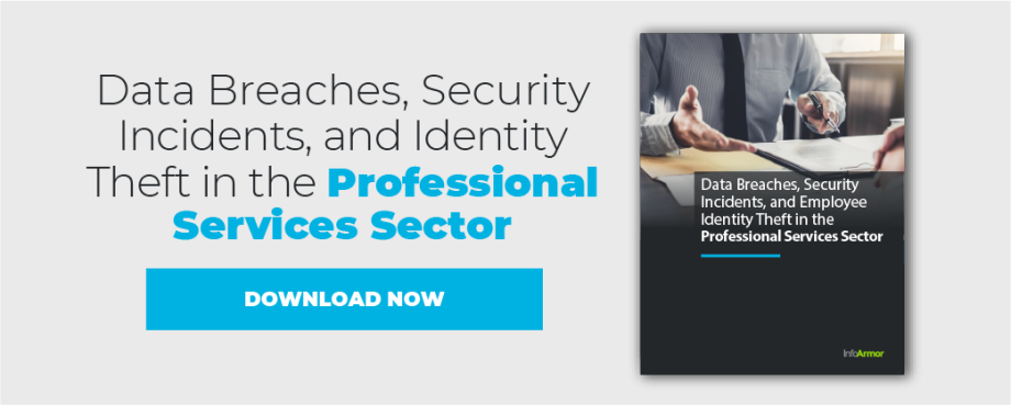 data breaches, security incidents, and identity theft in the professional services sector