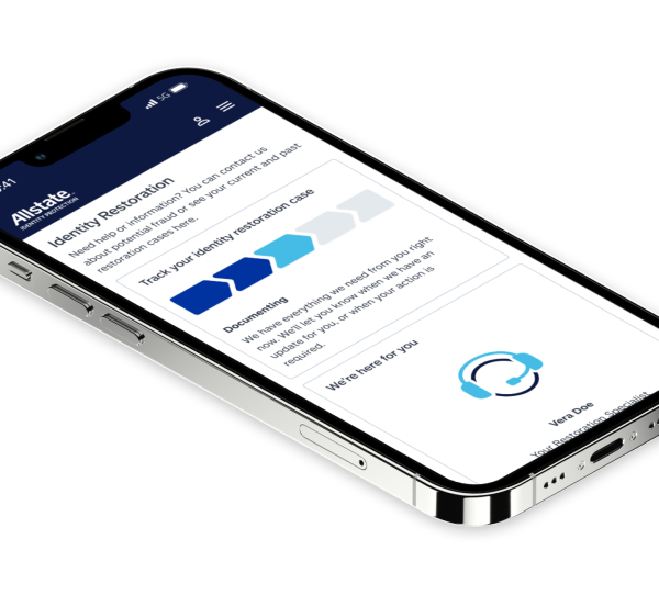 Allstate Identity Protection application open on a phone.