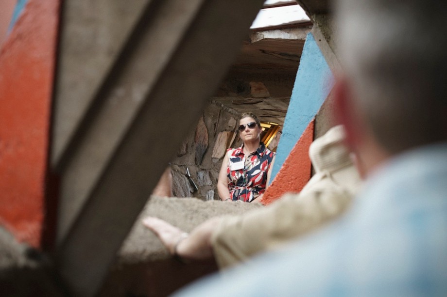 A broker admires taliesin west