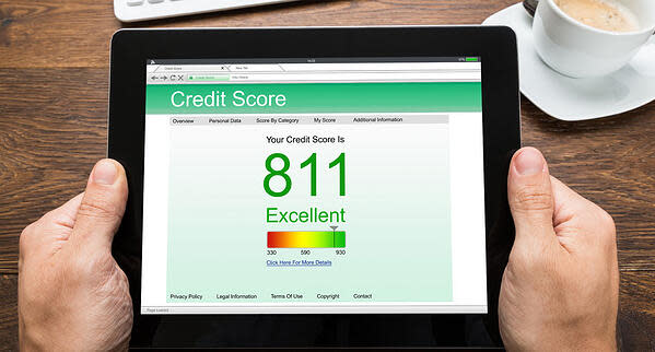 credit score on an iPad