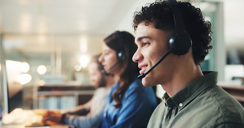 Male customer service agent