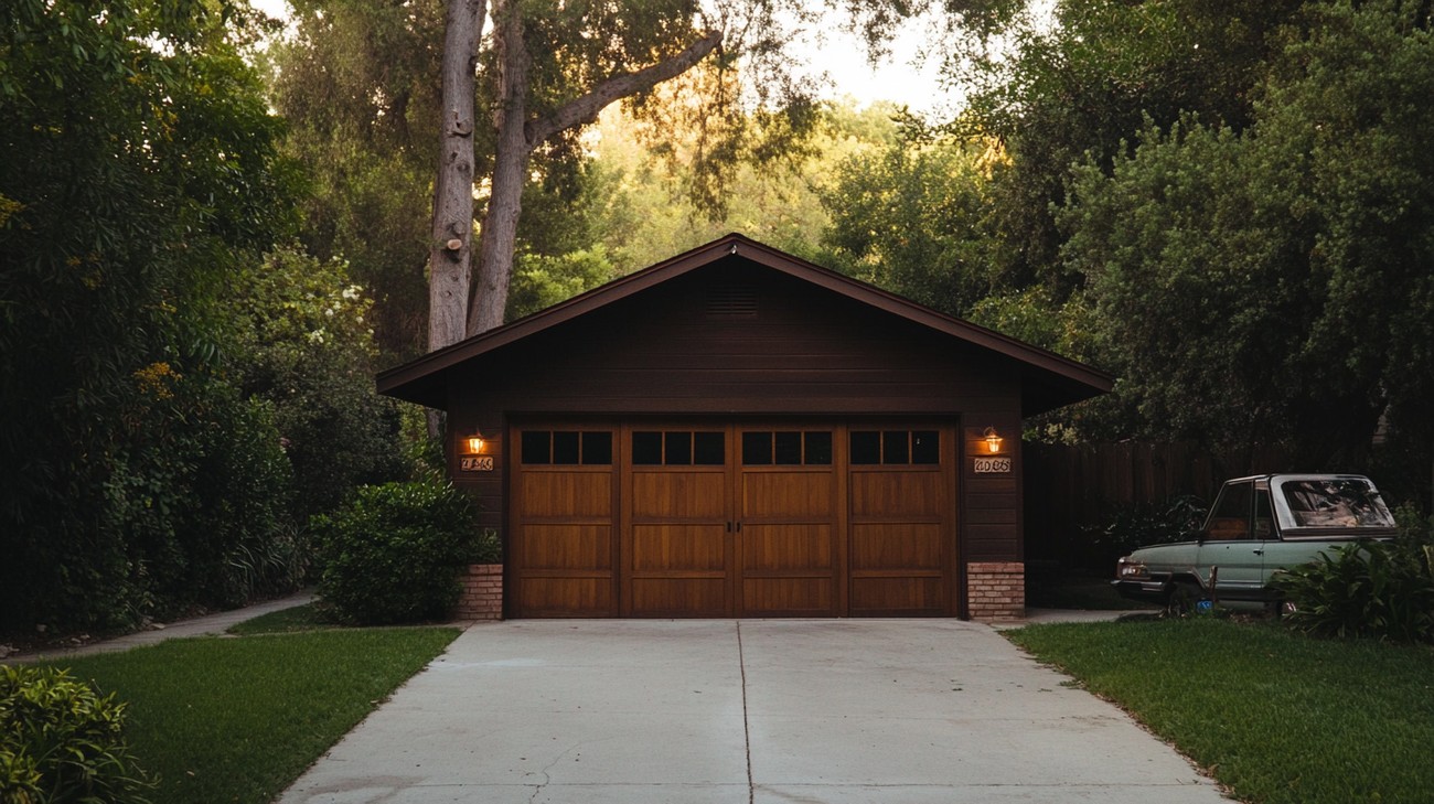 swing out garage doors photo