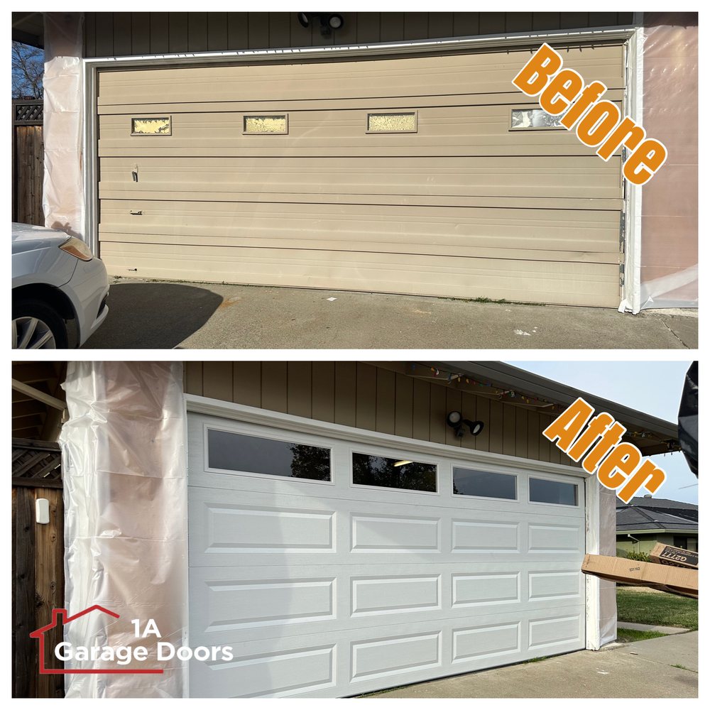 garage door before afters