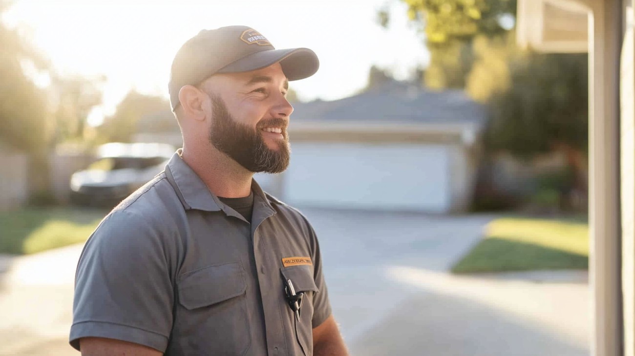 garage door repairman photo