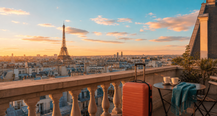 coral-suitcase-on-paris-rooftop-at-sunset-750x400
