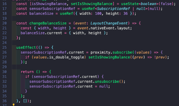 Proximity Sensor JS Code 2