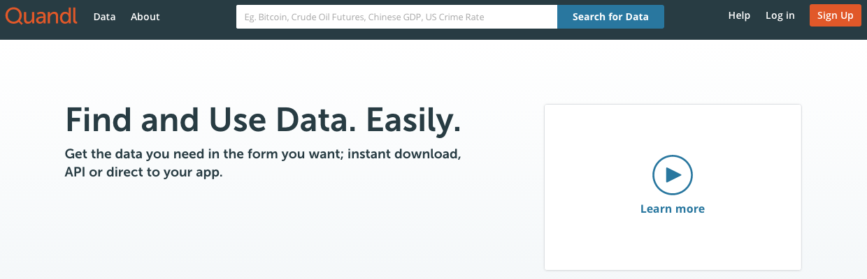 Quandl Data Tools