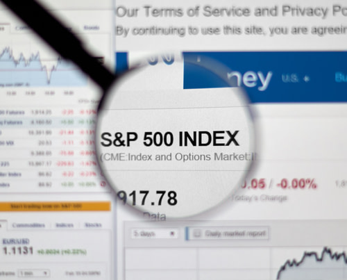 S&P 500 Index with Magnifying Glass