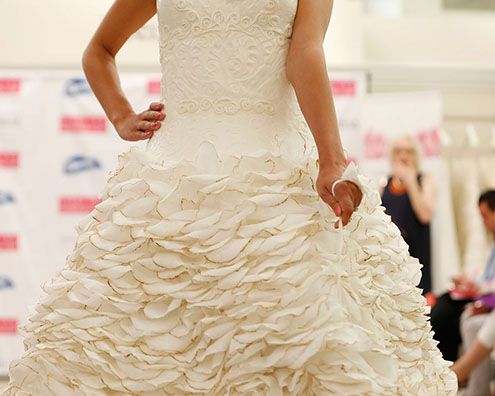 Toilet paper wedding dress with more ultra strong