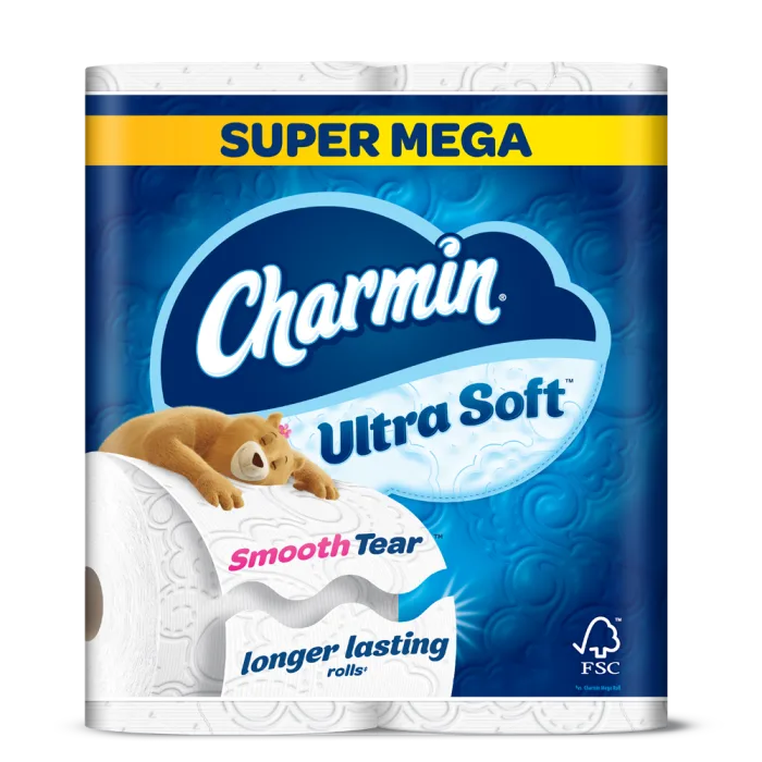 Super Mega Roll in its Ultra Soft Smooth Tear package