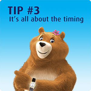 Tip 3 - Be strategic and timing when you go to the bathroom