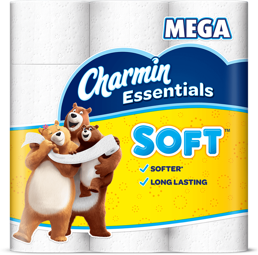 Essential soft toilet paper mega roll