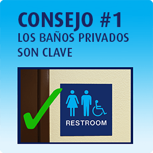 Consejo 1: identifica los mejores baños privados