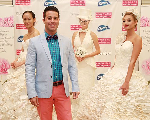 Cheap Chic Weddings Toilet Paper Dress contest host
