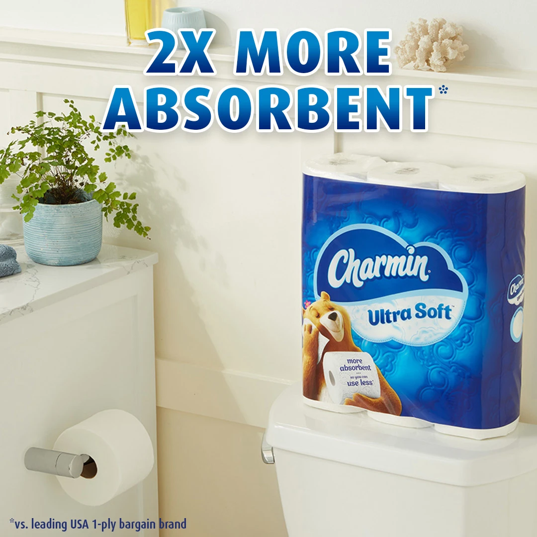 2x more absorbing soft toilet paper