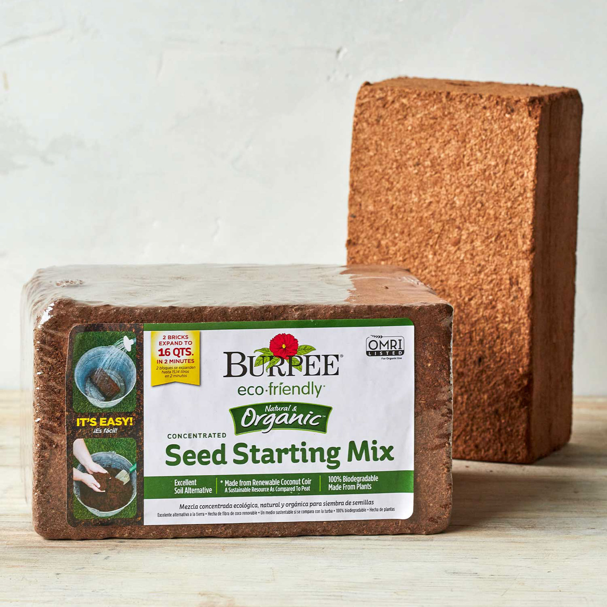 Organic Coconut Coir Concentrate Seed Starting Soil 2-pack