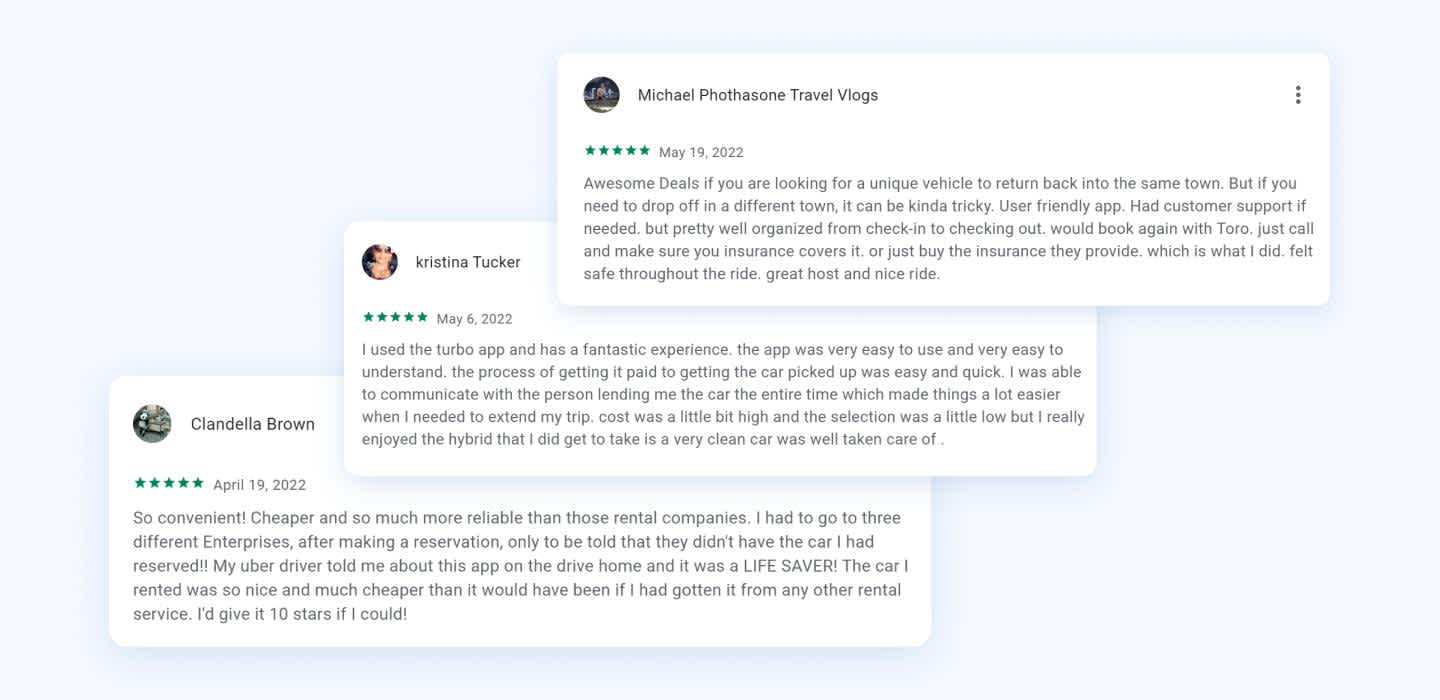 Turo app reviews