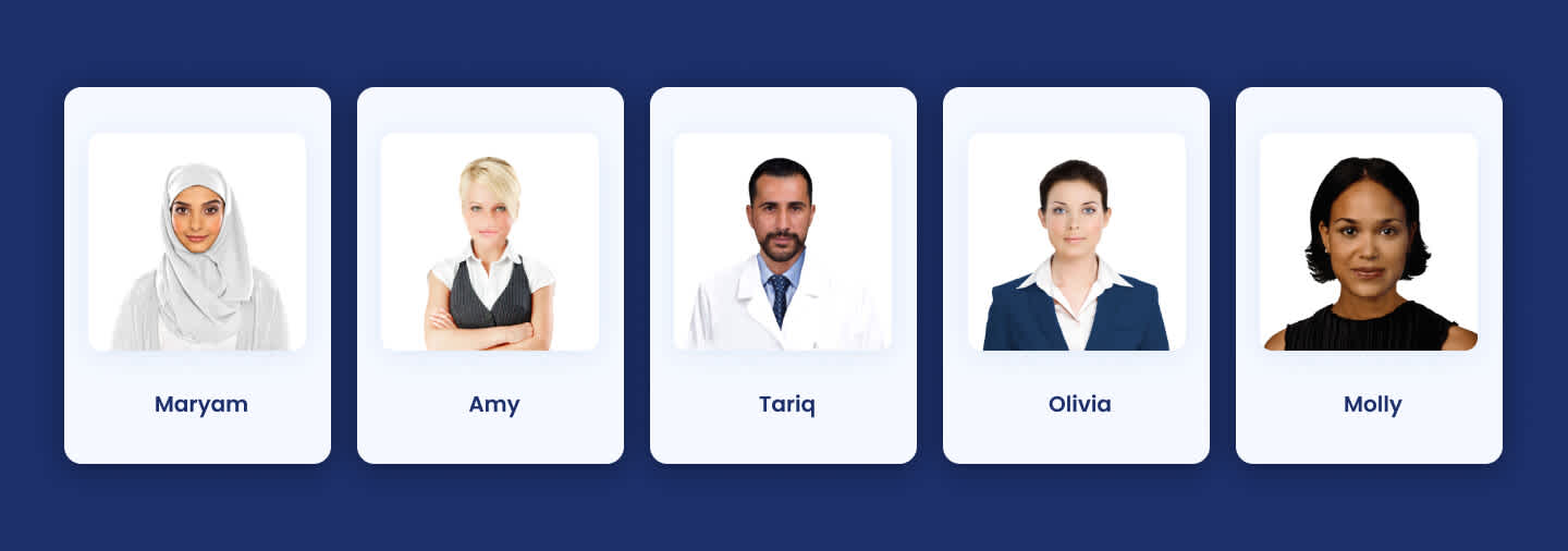 Different avatars in Sensely