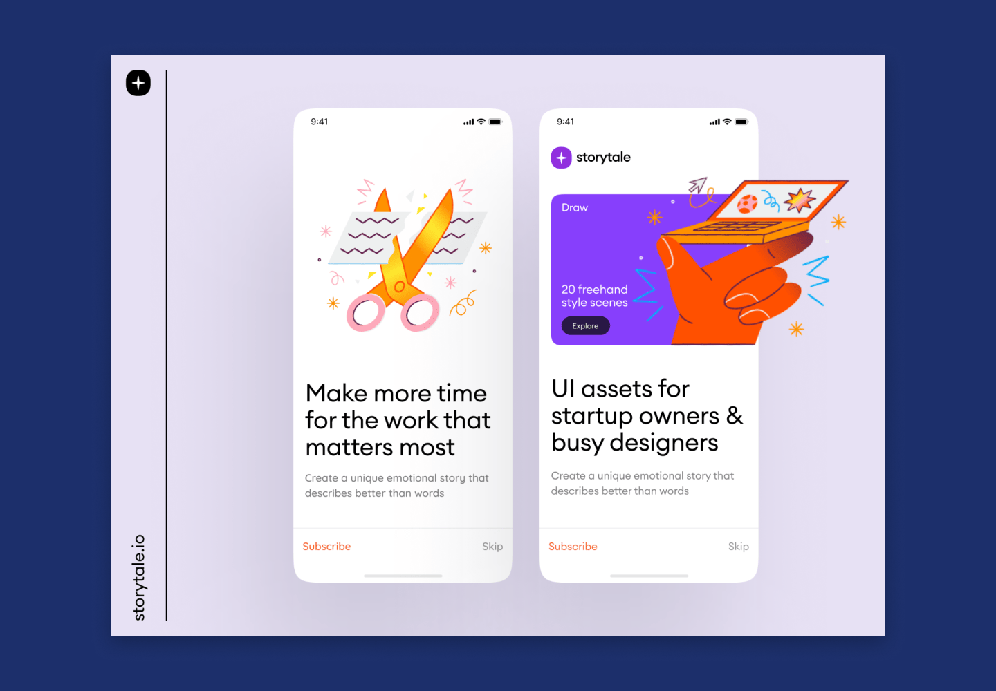 Bold typography in mobile app UI design, source: Dribbble