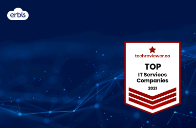 Erbis is recognized by techreviewer as a top it services company in 2021