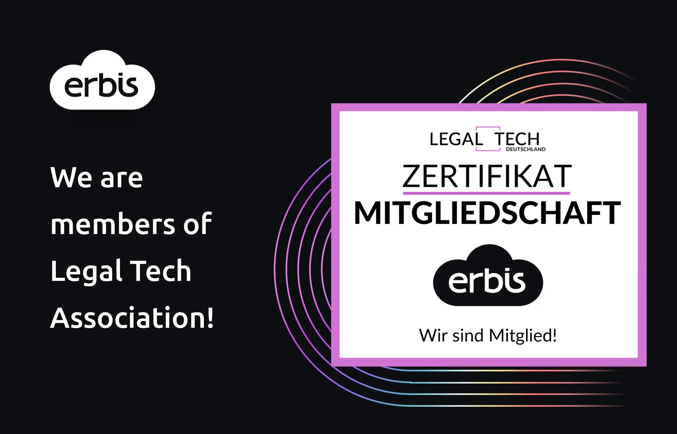 Erbis Joins Legal Tech Association Germany: Driving Innovations for the Legal Sector