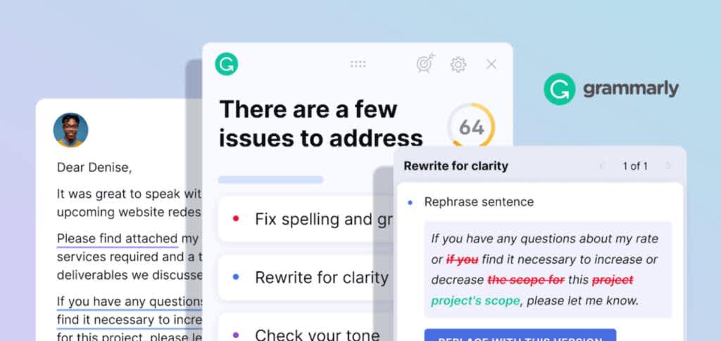 Mistakes correction in Grammarly